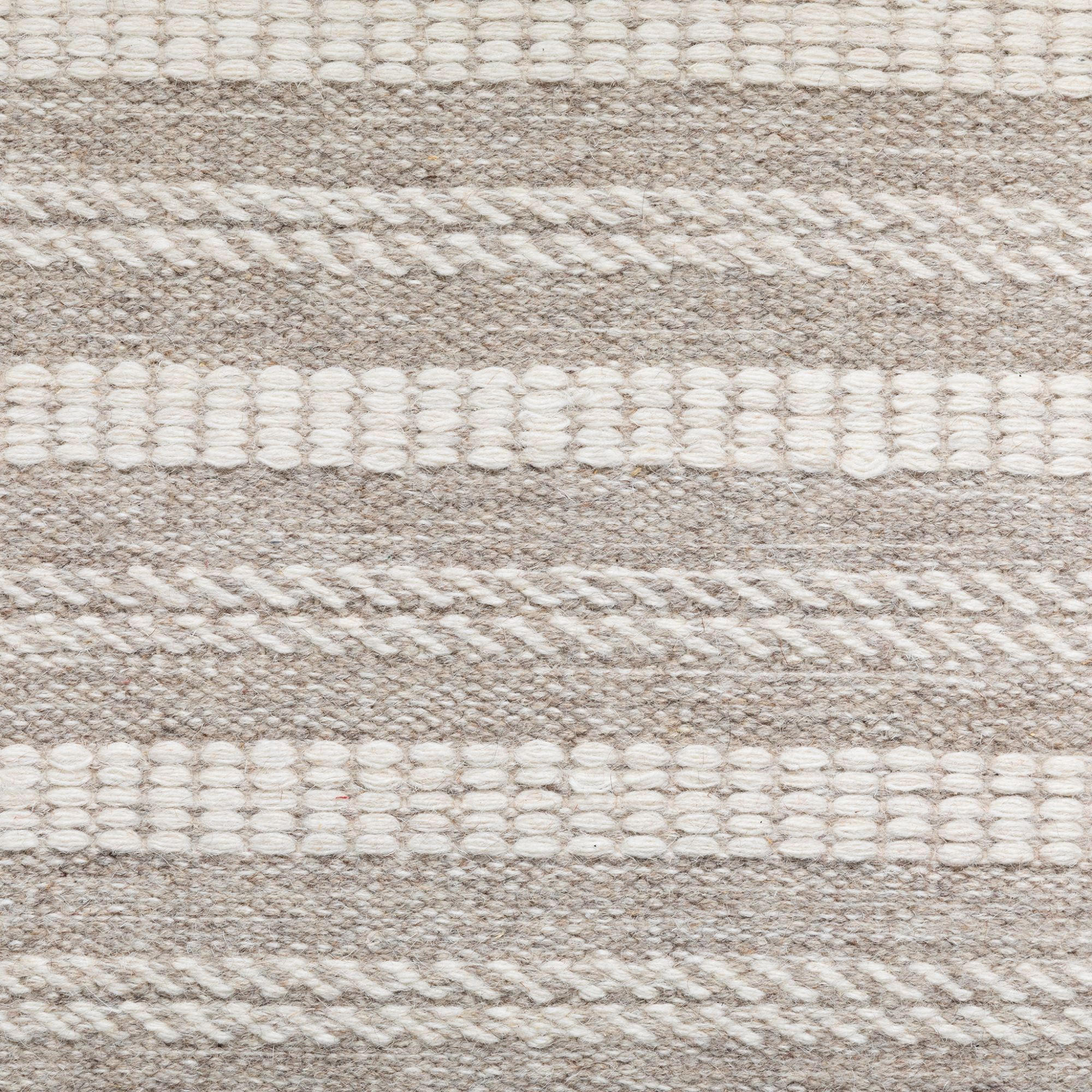 Thumbnail - Steffensmeier Handwebteppich, Grau, Naturmaterialien, Gestreift, Rechteckig, 160x230 cm, für Fußbodenheizung geeignet, T...