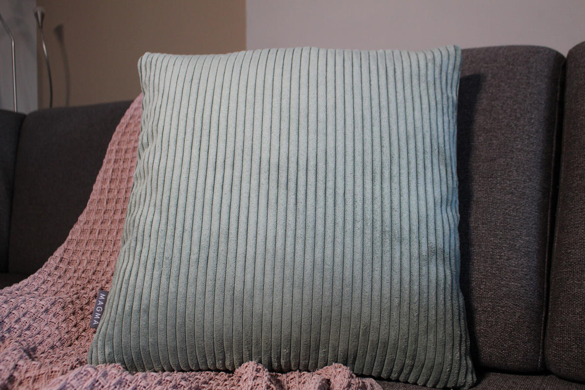 KISSENHÜLLE Shara Cord Look salbei - Salbeigrün, Textil (45/45cm) - Magma Heimtexx