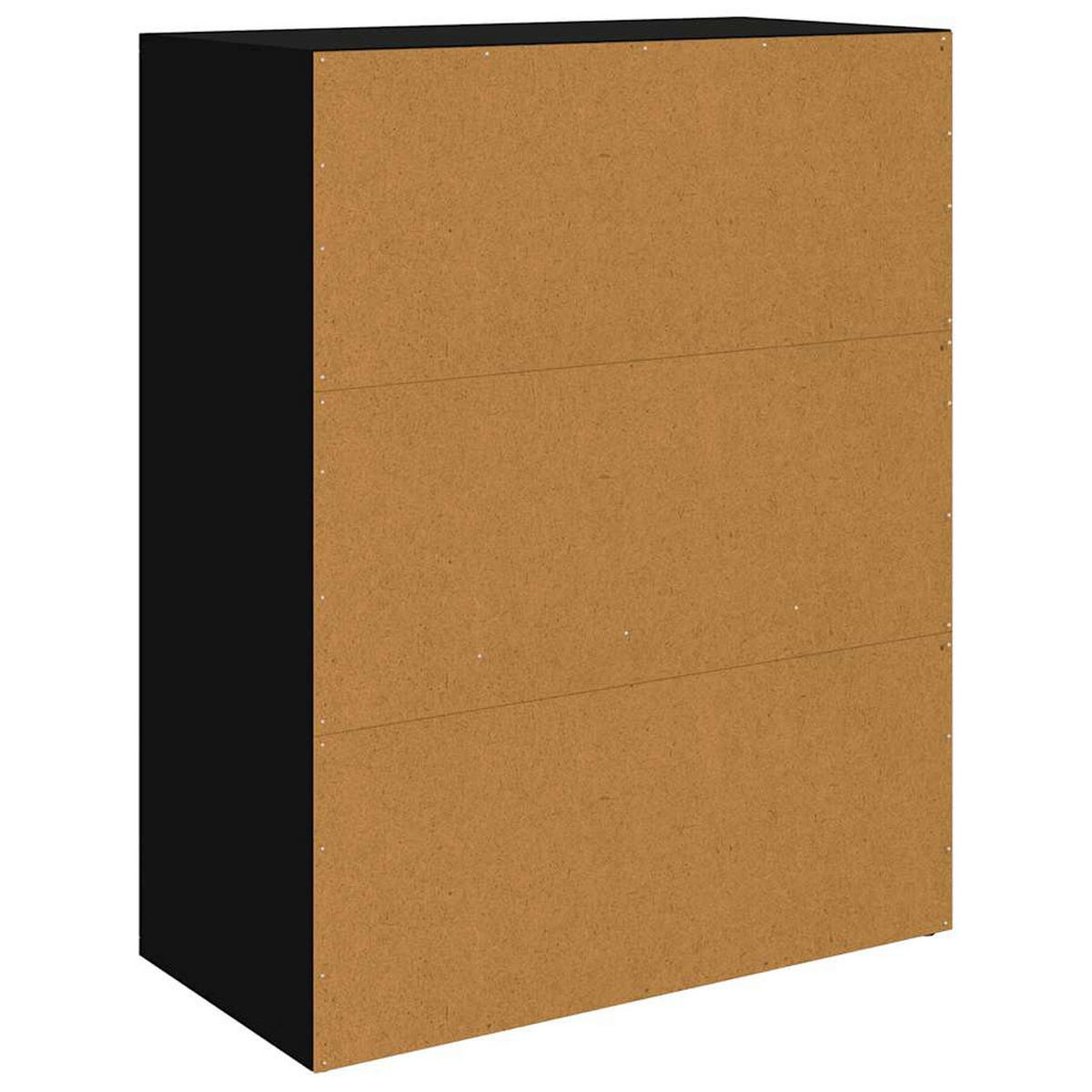 SIDEBOARD mit Schublade und Schrank mit Türen, 60/30/75 cm, aus Holzwerkstoff, in Schwarz - Schwarz/Grau, Holz/Metall (60/75/30cm) - vidaXL