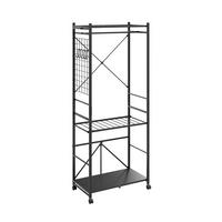 STALNI stoj za odjeću s kolicima i policama - boje javora, krzno (70/175/38cm) - SoBuy
