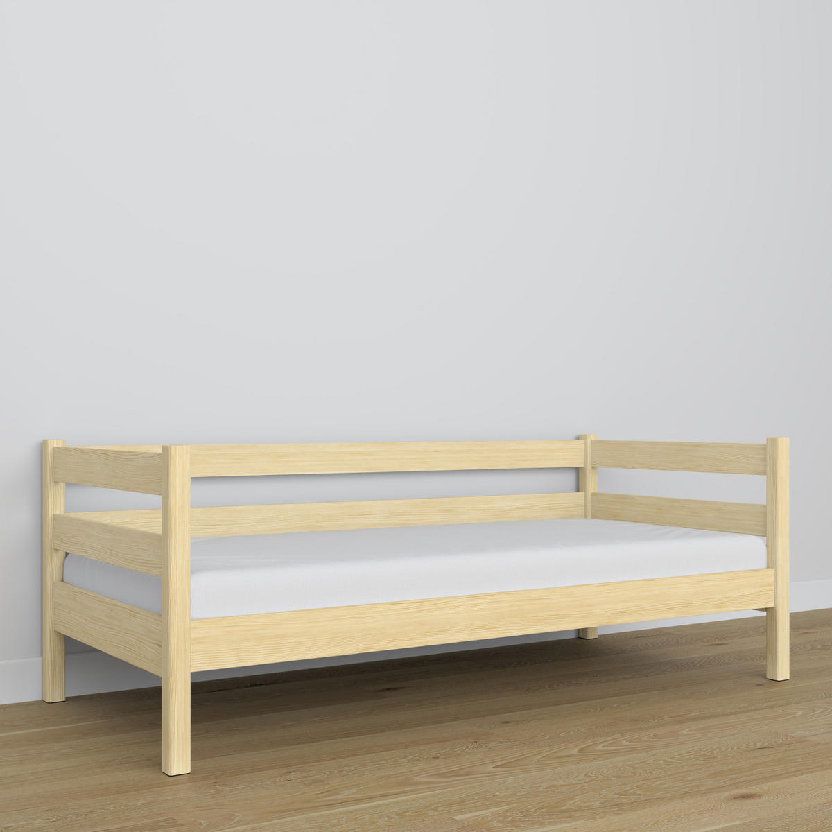 TAGESBETT Klare Kiefer 100/180 - Braun, Naturmaterialien/Holz (100/180cm) - N-Wood