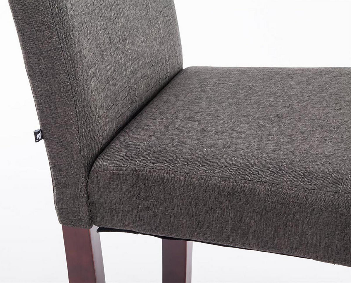 ESSZIMMERSTUHL Ines, 2er Set Stoff, Gestell Holz Cappuccino Dunkelgrau - Dunkelgrau/Cappuccino, Holz/Textil (41/91/47cm) - TPFLiving