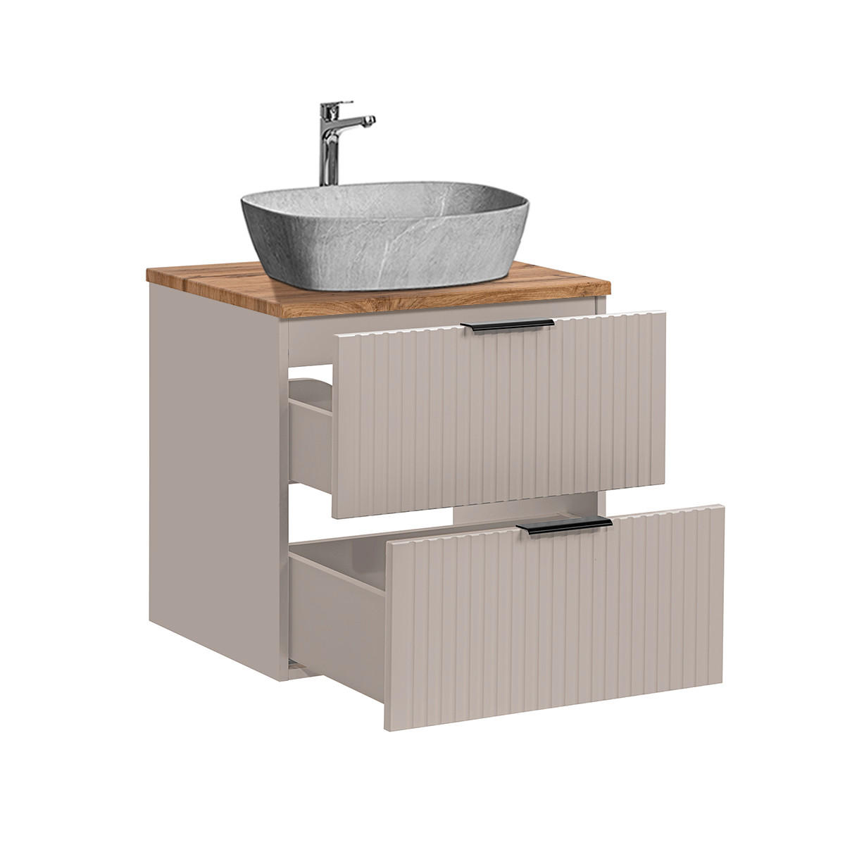 WASCHTISCH 60.6cm Adriel Beige - Beige, Holzwerkstoff (60.6/59/46cm) - Petits-meubles