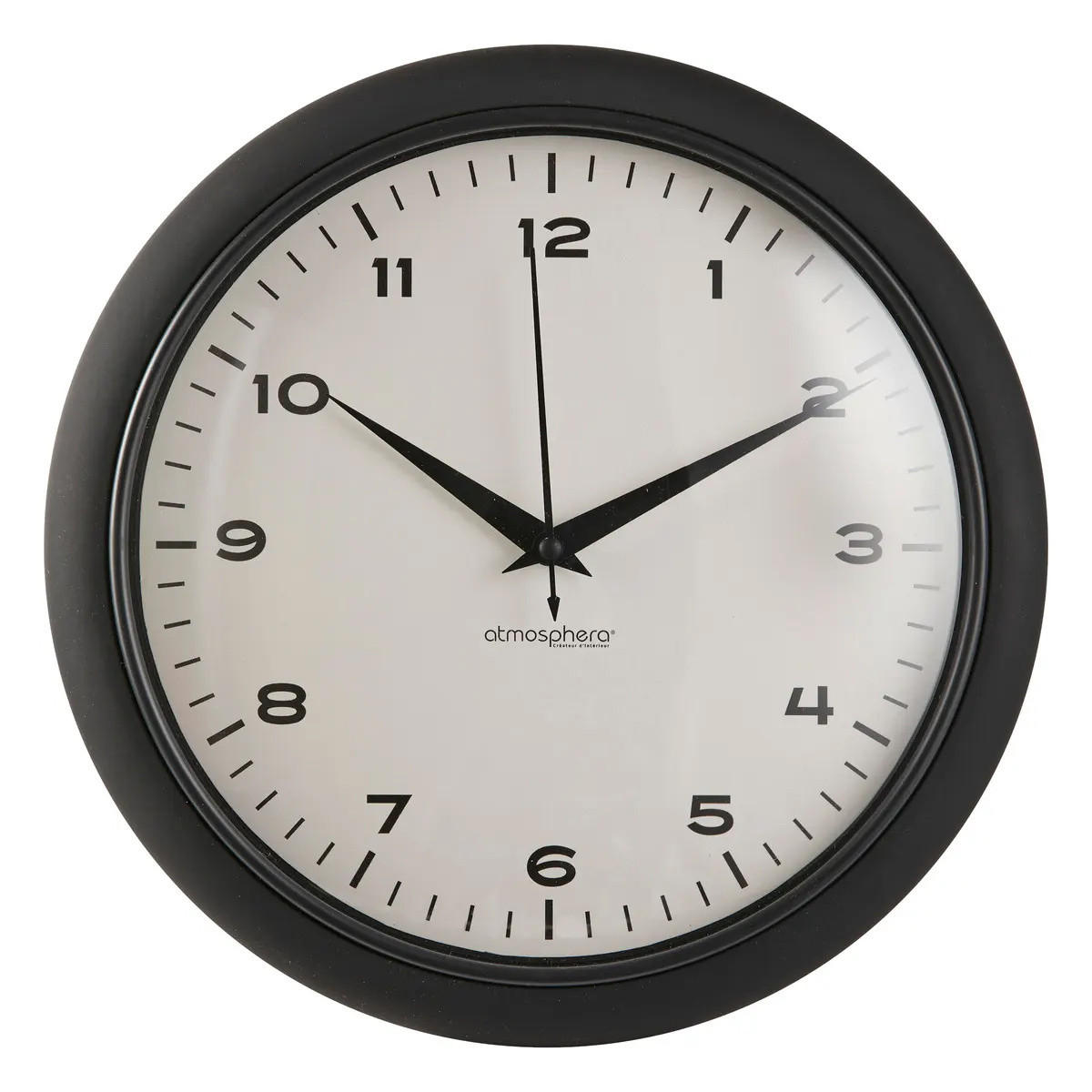 WANDUHR Clarrise Ø 28 cm - Schwarz, Kunststoff (5.7/28/28cm) - Atmosphera Createur d´interieur