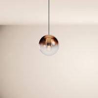 GALERIELEUCHTE Orb 5m Abhängung Kupfer Verlauf/Schwarz Ø 20cm - Kupferfarben, Glas (20/20/20cm) - s.luce
