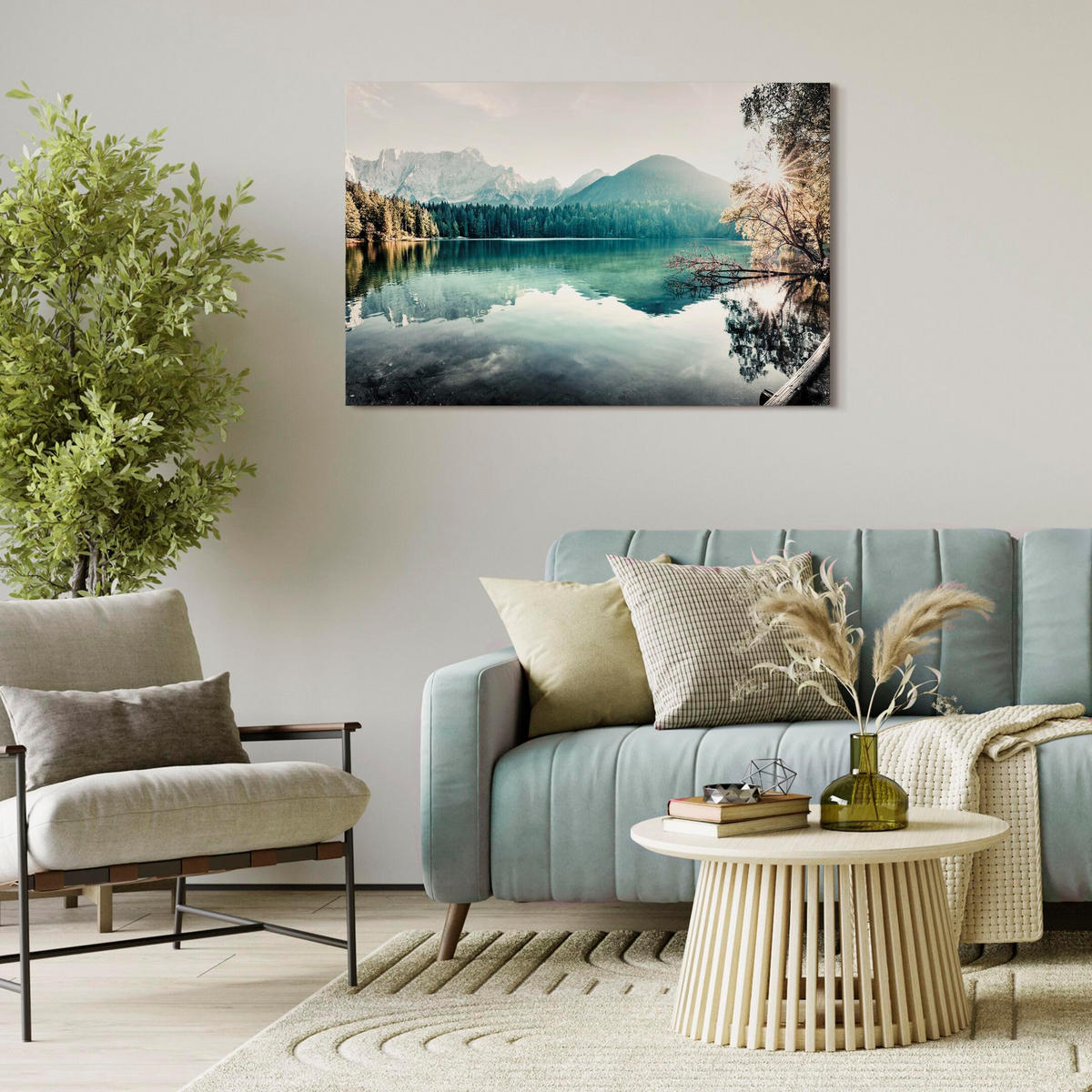 LEINWANDBILD See 120x80 cm - Multicolor, Holz (120/80cm) - LUMASOUL