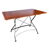 BIERGARTENTISCH BAVARIA 74x120x80cm Klappbar Eschenholz Schwarz/Braun - Braun, Holz (80/120/74cm) - CHEFGASTRO