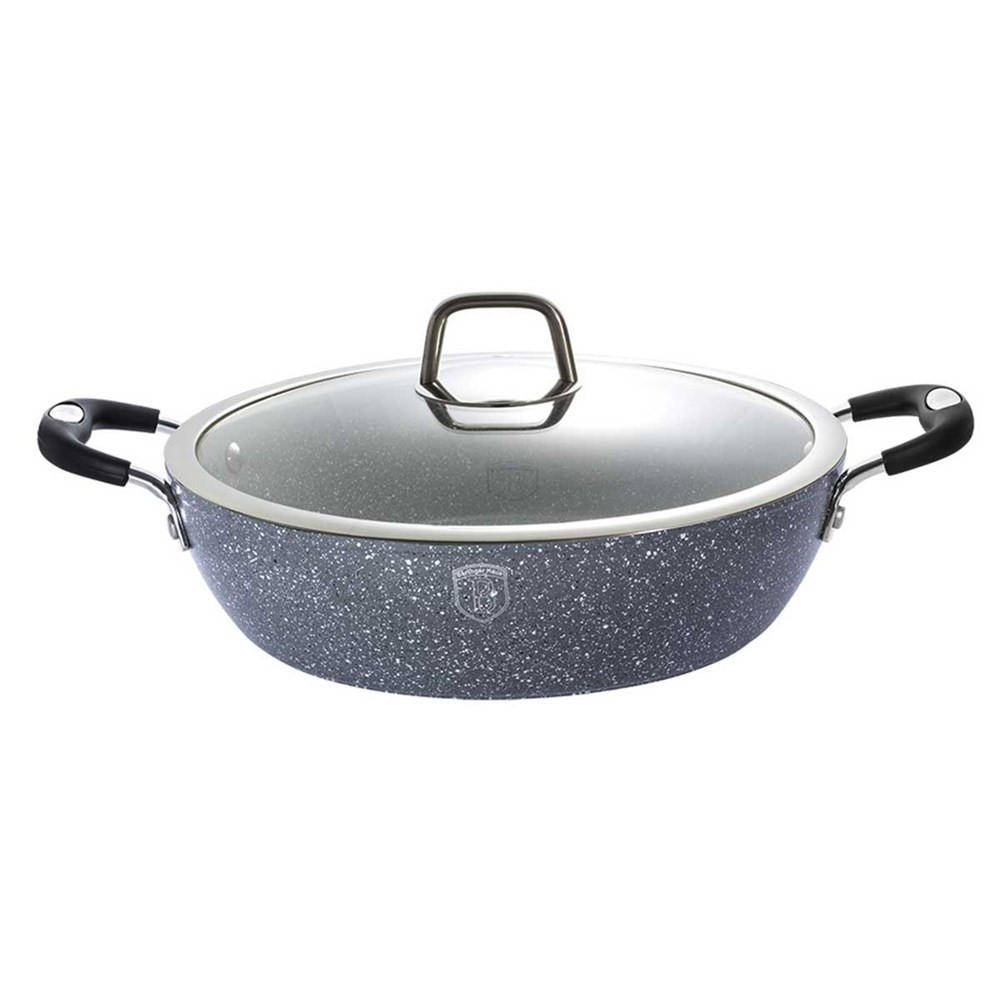 TOPF Grau 28/28/7.5 cm BH1158 - Grau, Metall (28cm) - Berlinger Haus