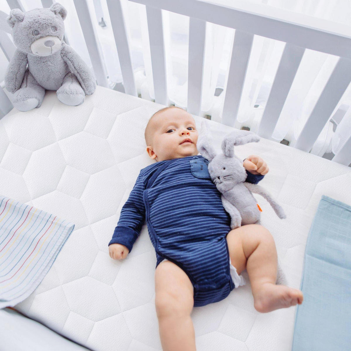 BABYMATRATZE für Babys und Kinder Wave Baby 70x160 - Weiß, Textil (70/160cm) - Gowoll