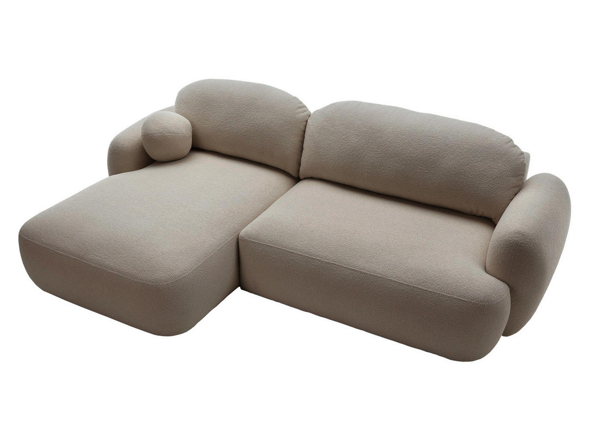ECKSOFA Mayo, Seite: Links - Hellbraun/Schwarz, Holz/Kunststoff (275/175cm) - MIRJAN24