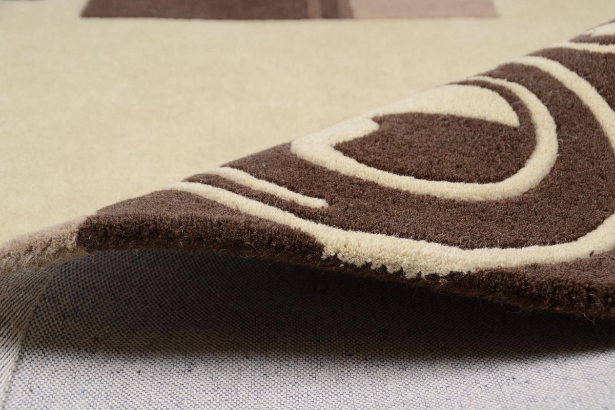 HANDTUFTTEPPICH Hawai 50x80 cm - Beige, Textil (50/80cm) - THEKO
