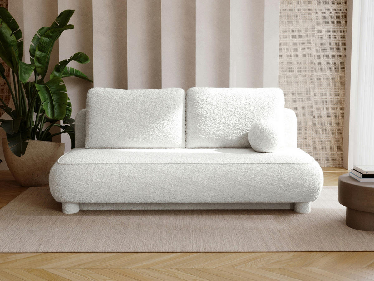 SOFA Weiß BELLY - Weiß, Holzwerkstoff (209/96/96cm) - Compleo24