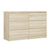 KOMMODE 6 Schubladen, Farbe: Sonoma Eiche, 120 x 78 x 39 cm - Sonoma Eiche, Holzwerkstoff (120/78/39cm) - 3XE LIVING