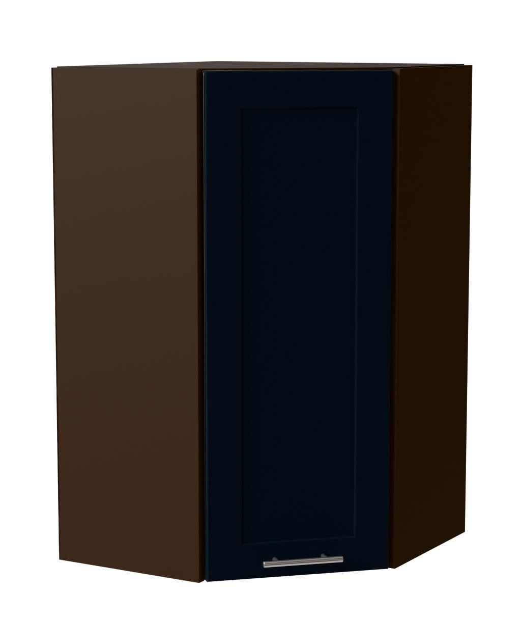 HÄNGESCHRANK Oslo W4/10/60 Lava / Indigo Matt 60 / 60 / 96cm - Dunkelgrau/Dunkelblau, Holz/Holzwerkstoff (60/96/60cm) - Feldmann-Wohnen