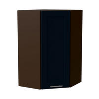 HÄNGESCHRANK Oslo W4/10/60 Lava / Indigo Matt 60 / 60 / 96cm - Dunkelgrau/Dunkelblau, Holz/Holzwerkstoff (60/96/60cm) - Feldmann-Wohnen