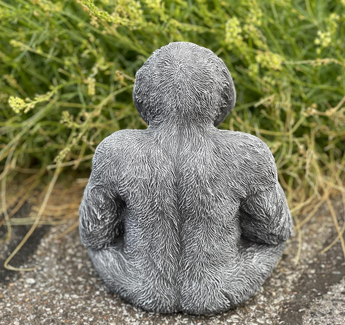 STEINFIGUR Orang-Utan Otto AFFE frostfest Steinguss Gartenfigur - Grau, Stein (21/26/19cm) - stoneandstyle