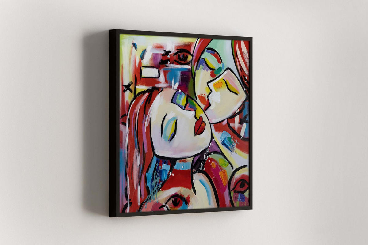 ÖLGEMÄLDE 80/80 cm - Multicolor, Holz/Textil (80/80cm) - KUNSTLOFT