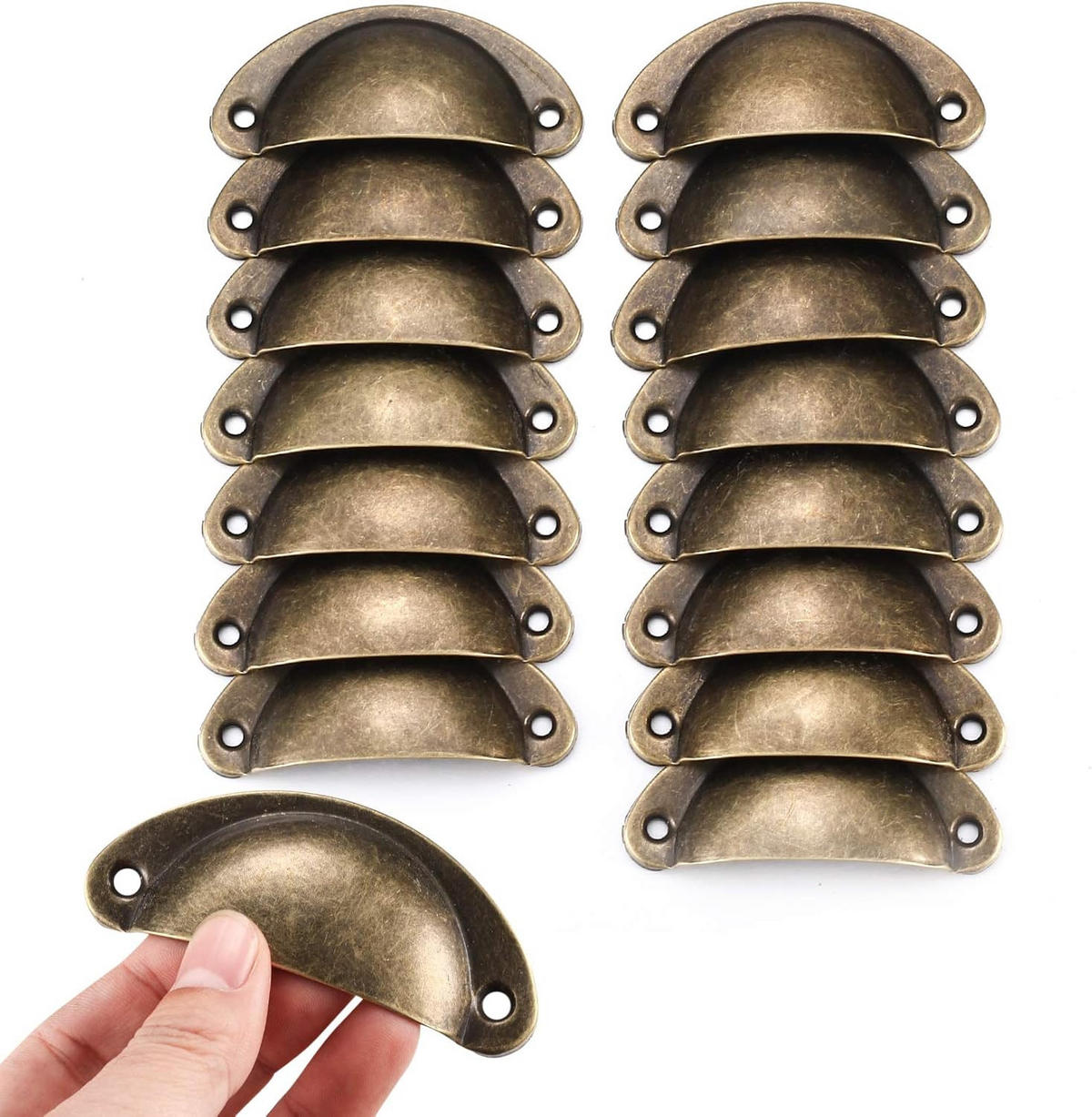 SCHRANKKNOPF 16er-Set - Orange, Metall (3.3/1.8/8.1cm)
