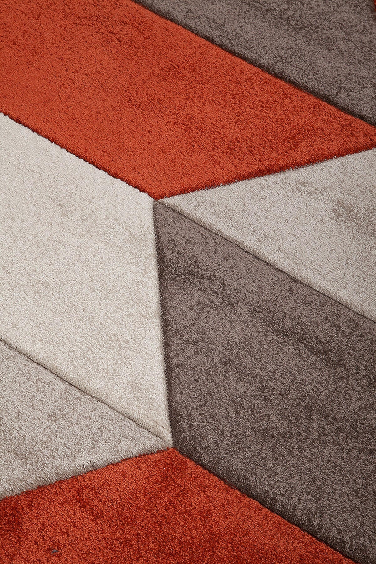 TEPPICH modern Flachgewebe PAVY Rot 160 x 230 cm - Rot, Textil (160/230cm) - Novatrend