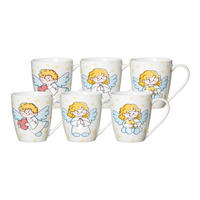 HENKELBECHER Schutzengel bunt 360 ml 6er Set - Multicolor, Keramik (0.36L) - Ritzenhoff Breker