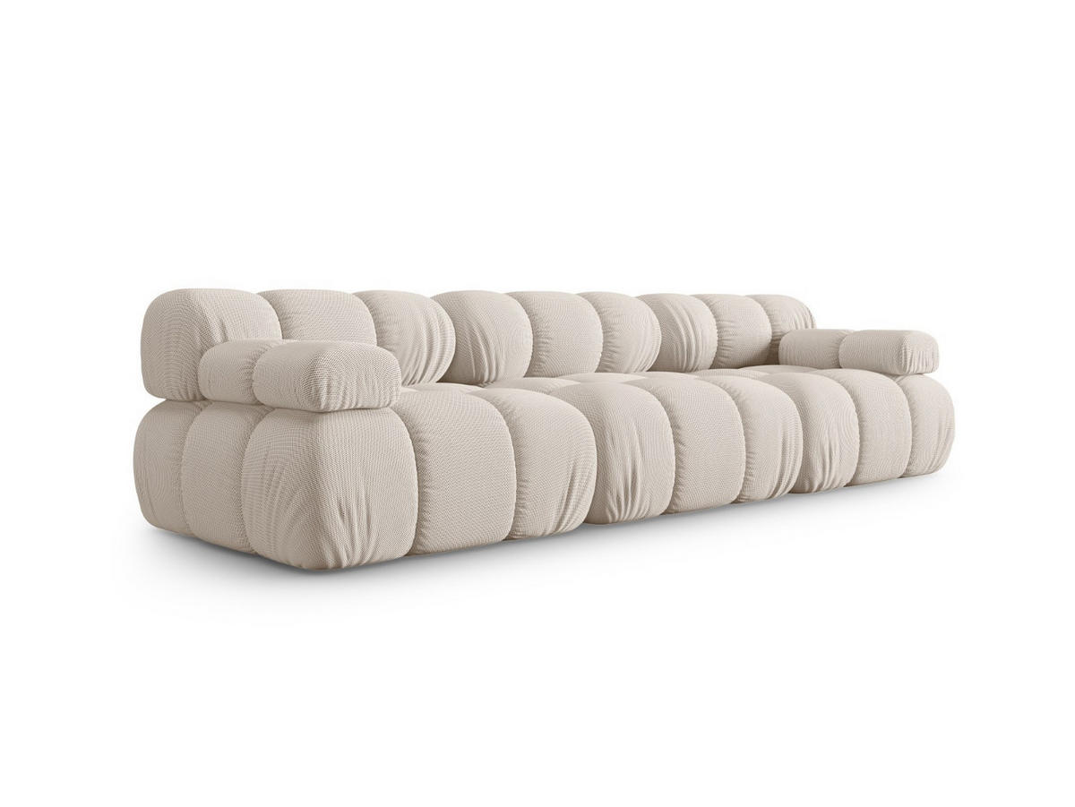 SOFA modular Bellis aus 3D-Stoff leichtes beige 3 Sitzplätze - Creme, Textil (94/70/282cm) - Micadoni