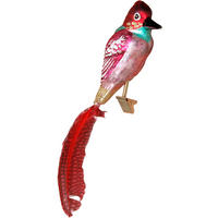 CHRISTBAUMSCHMUCK Eisvogel Rot 11cm (Glas / 1 Stk.) - Rot, Glas (4/11/7cm) - Krebs Glas Lauscha