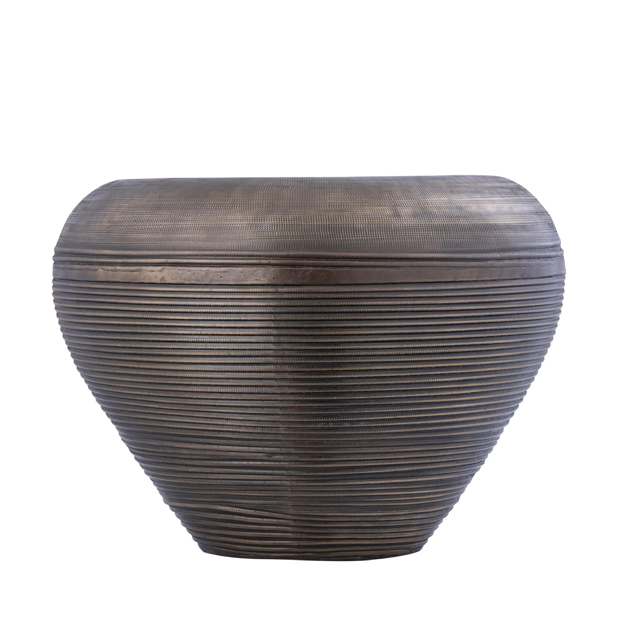 TOPF Dineo Gold 66/66/47cm - Goldfarben, Metall (47cm) - PTMD Collection