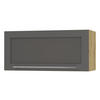 KLAPPHÄNGESCHRANK Kvantum W4BS/80 Graphit Matt / Eiche Artisan Matt 80 / 32,5 / 36cm - Graphitfarben/Eiche Artisan, Holz/Holzwerkstoff (80/36/32.5cm) - Feldmann-Wohnen
