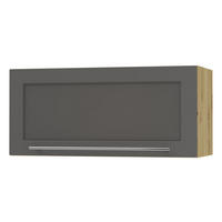 KLAPPHÄNGESCHRANK Kvantum W4BS/80 Graphit Matt / Eiche Artisan Matt 80 / 32,5 / 36cm - Graphitfarben/Eiche Artisan, Holz/Holzwerkstoff (80/36/32.5cm) - Feldmann-Wohnen