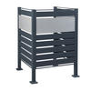 MÜLLTONNENBOX Uusikaupunki - Anthrazit/Silberfarben, Metall (91/120/91cm) - [en.casa]