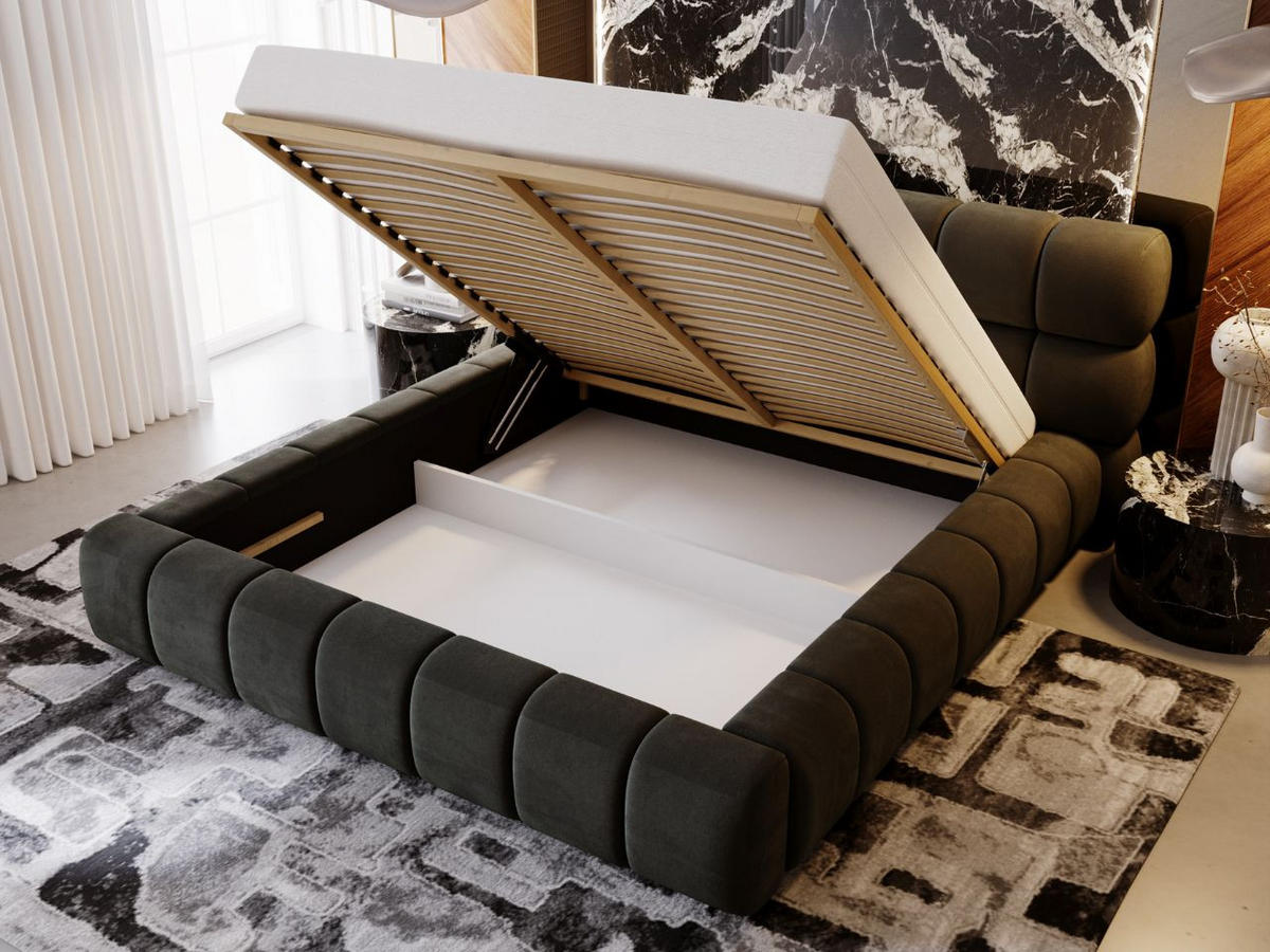 POLSTERBETT Mellow 140x200 Dunkelgrau - Dunkelgrau, Textil (140/200cm) - Graingold