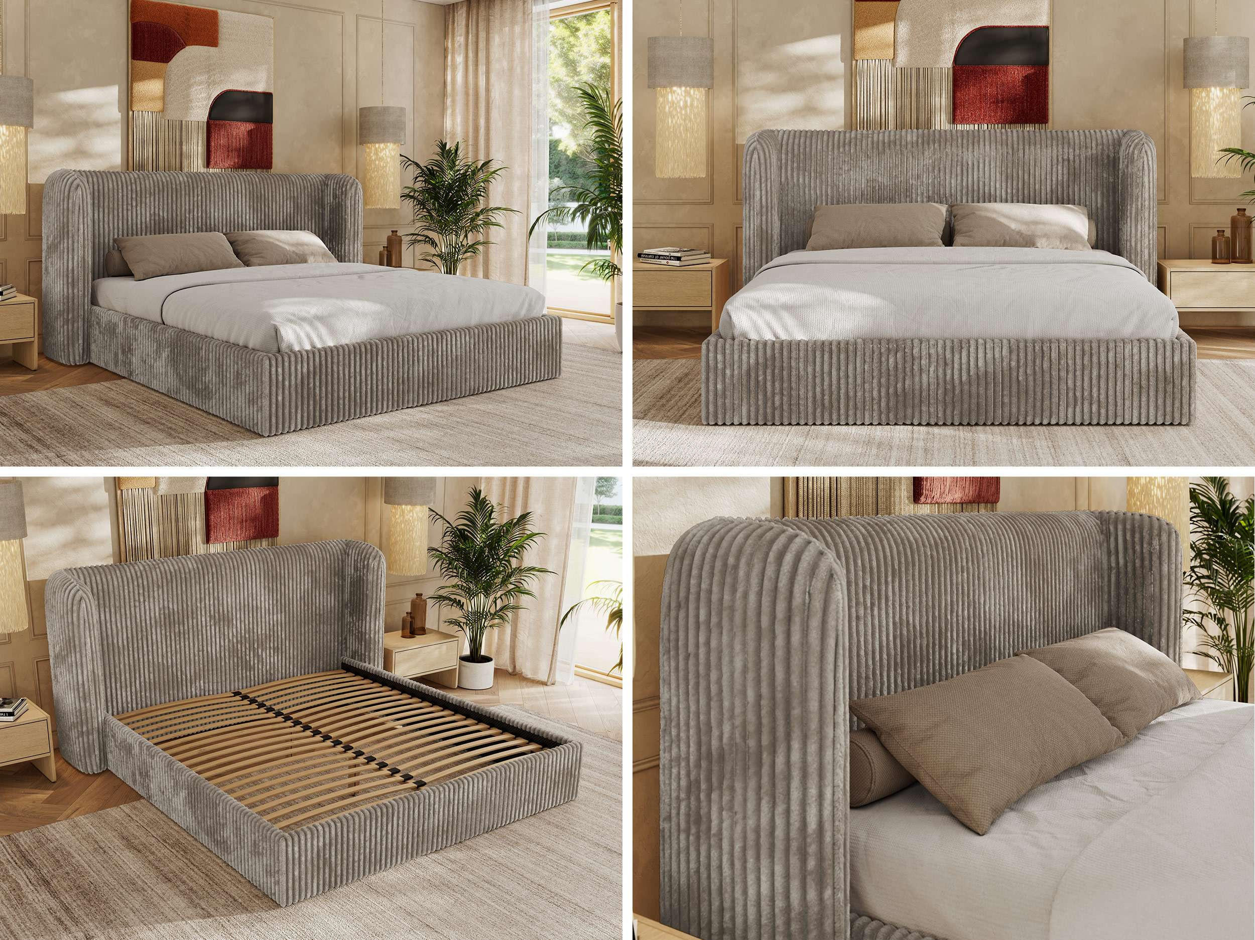 Thumbnail - MKS Polsterbett, Hellbraun, Textil, Rechteckig, 140x200 cm, Oeko-Tex®, Schlafzimmer, Betten, Polsterbetten