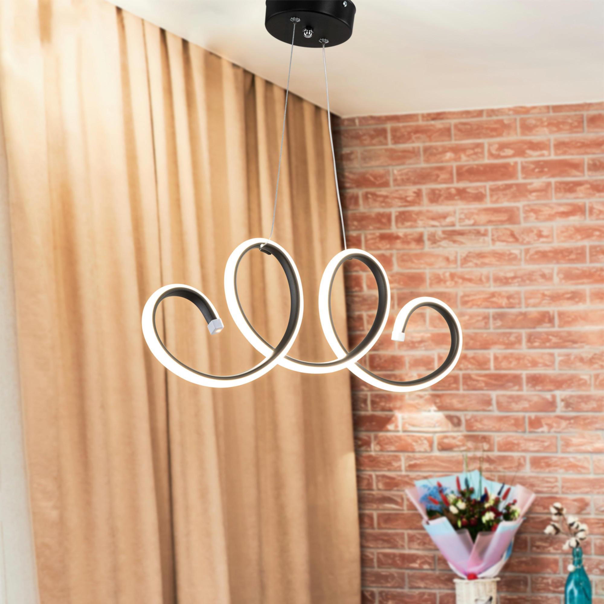 HÄNGELEUCHTE Durham - Schwarz, Metall (51/51/67cm) - lux.pro