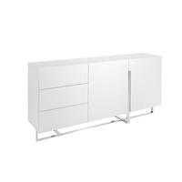 SIDEBOARD Weiß Stahl 180/42/85 cm - Edelstahlfarben/Weiß, Holz/Metall (180/85/42cm) - ANGEL CERDA