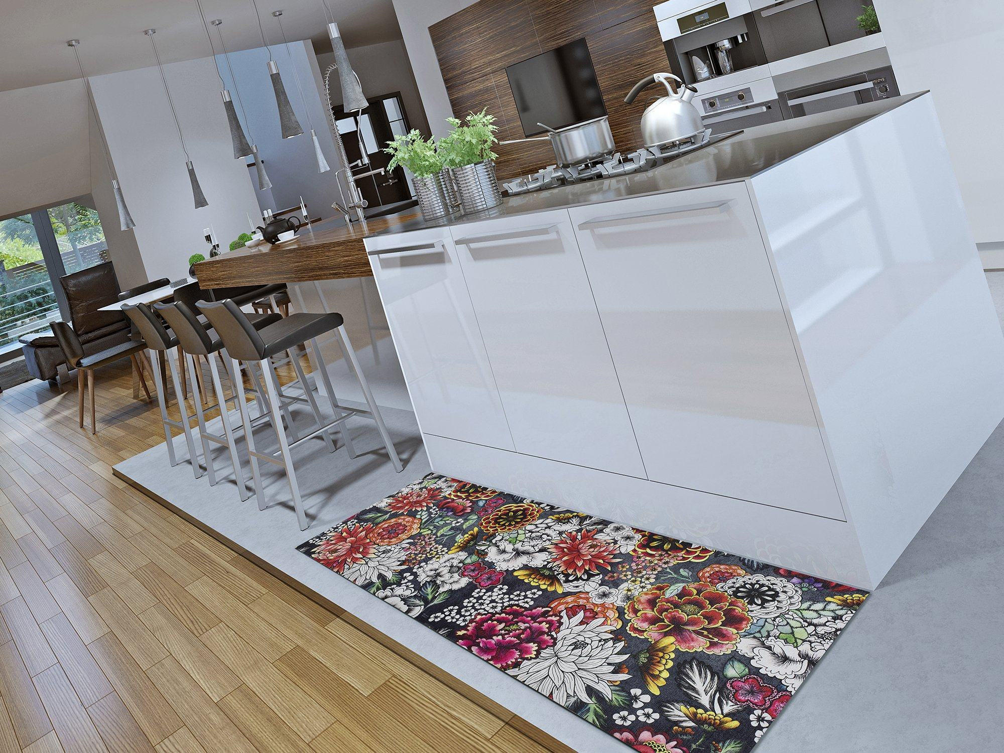 Thumbnail - Atticgo Küchenläufer, Mehrfarbig, Textil, Kunstzeichnung, Rechteckig, 52x200 cm, Oeko-Tex® Standard 100, in verschiedene...