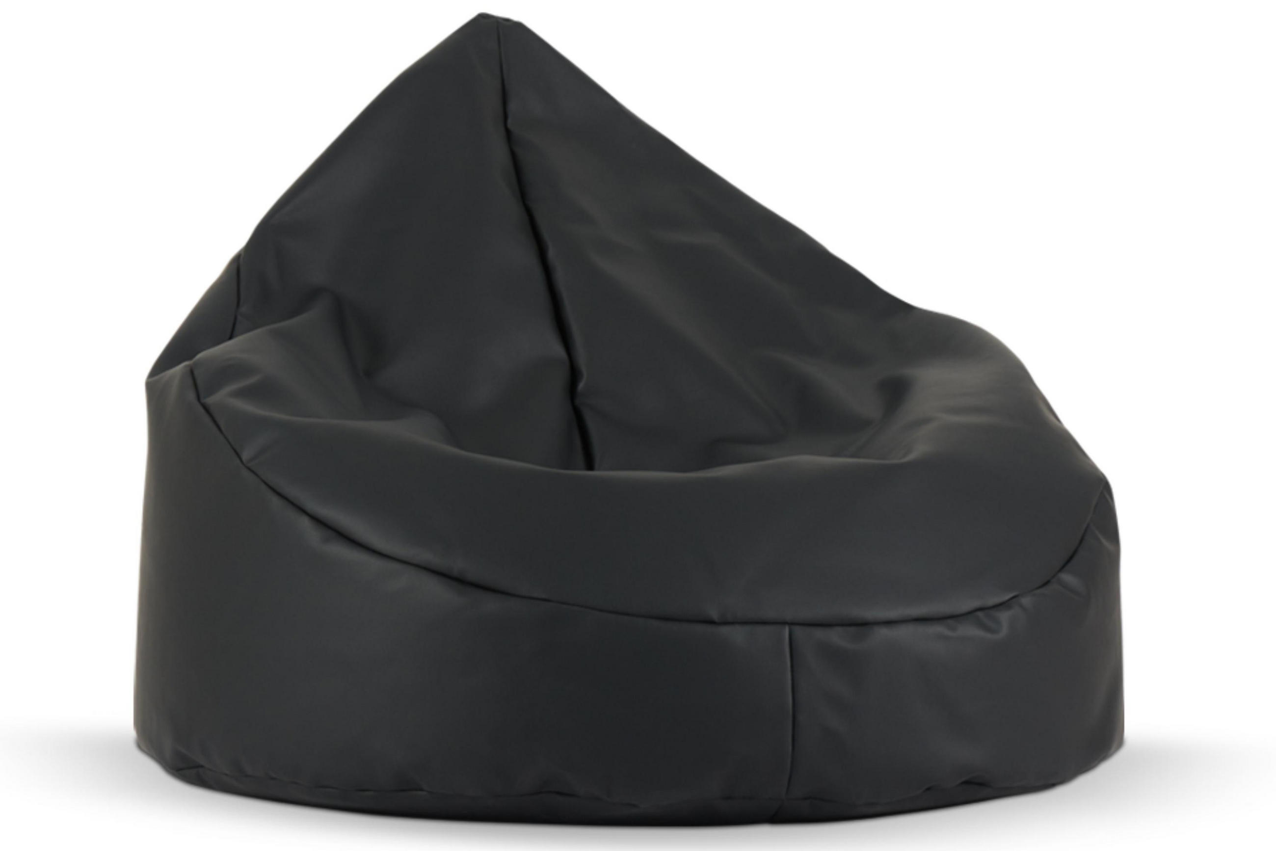 SITZSACK COSMO aus Lederoptik, Schwarz - Schwarz, Textil (85/80/85cm) - KONSIMO®