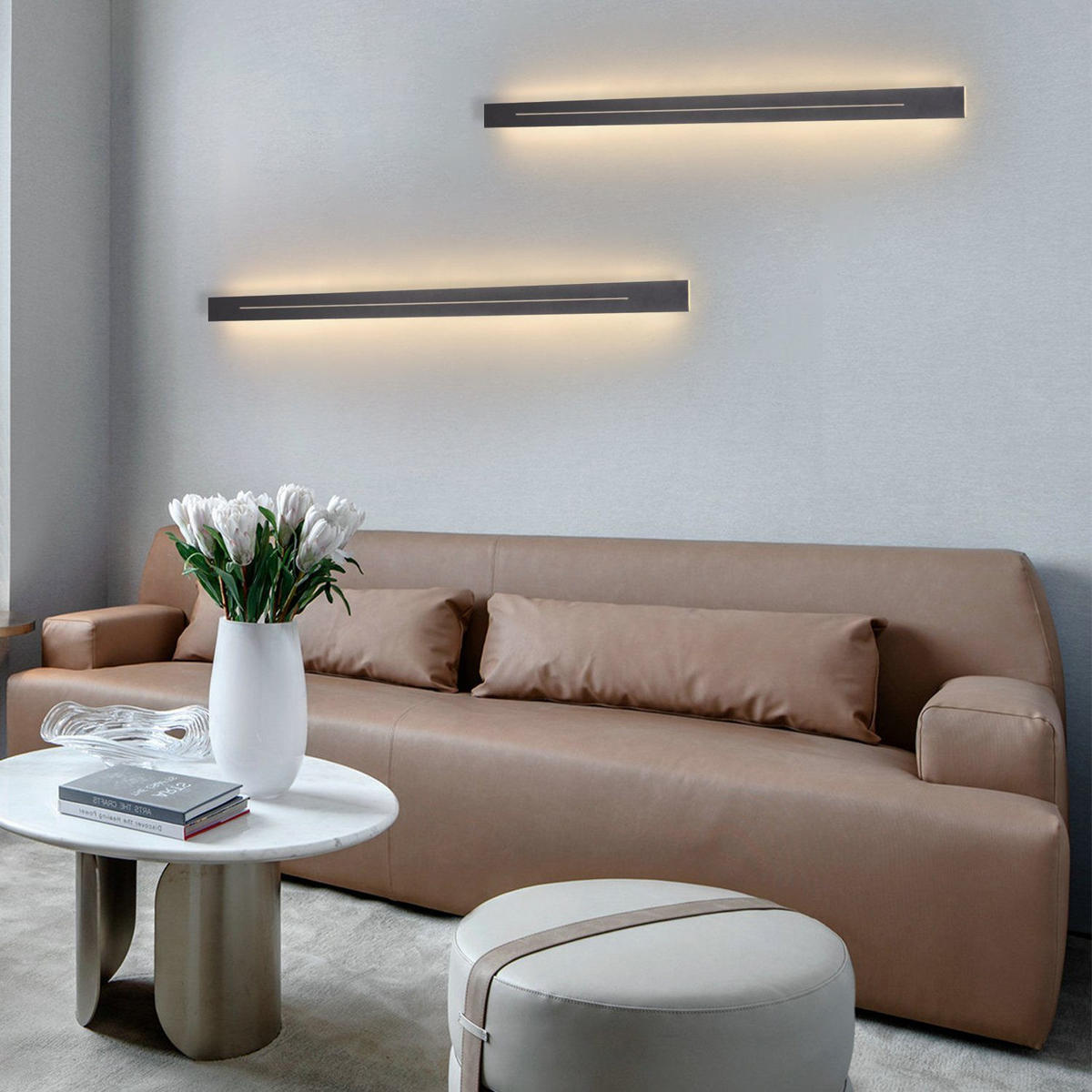 LED-WANDLEUCHTE Luminescent 100/5/4 cm - Schwarz, Metall (5/4/100cm) - ZMH