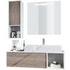 BADMÖBELSET La Costa Fronten in Eiche Nordic - Silbereichenfarben, Holzwerkstoff (126.5/190/46cm) - Vladon