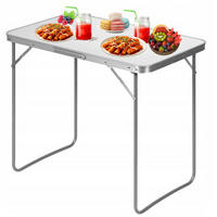 CAMPINGTISCH KLAPPBAR Gartentisch Ausziehbar - Silberfarben, Metall (50/70/60cm) - KRUMAD