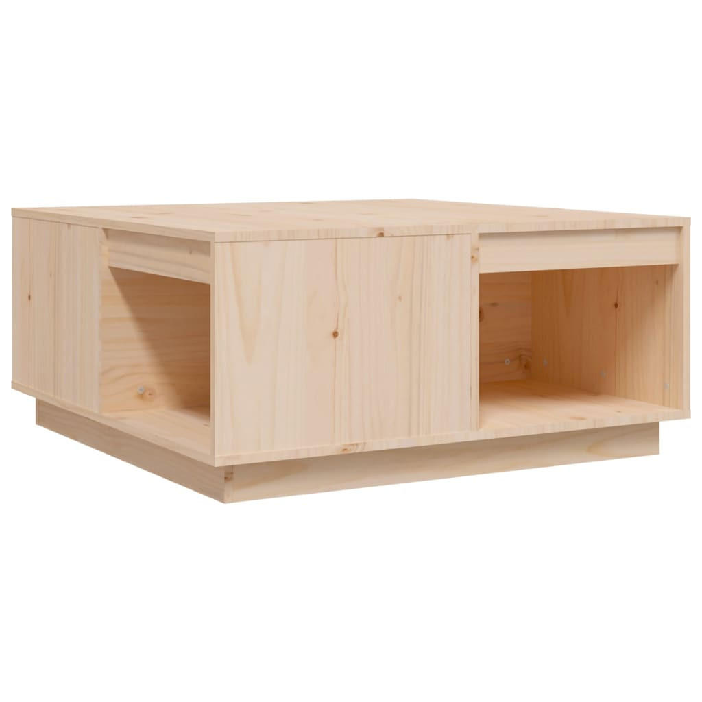 COUCHTISCH 80x81x36,5 cm Massivholz Kiefer - Braun, Holz (80/81/36.5cm) - furnicato