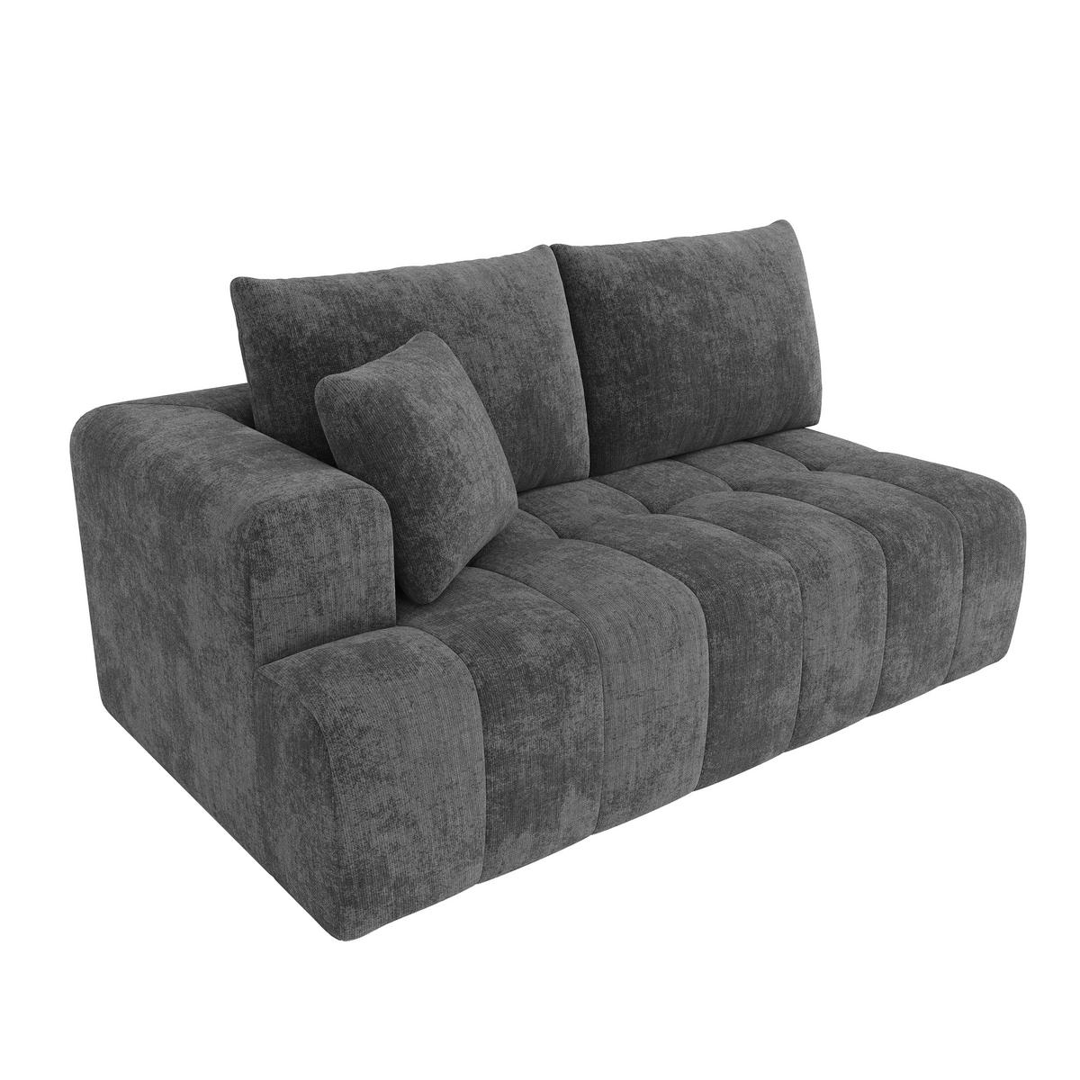 ECKSOFA 244.5/136/79 cm Grau Chenille - Grau, Textil (244.5/136cm) - Oxeza