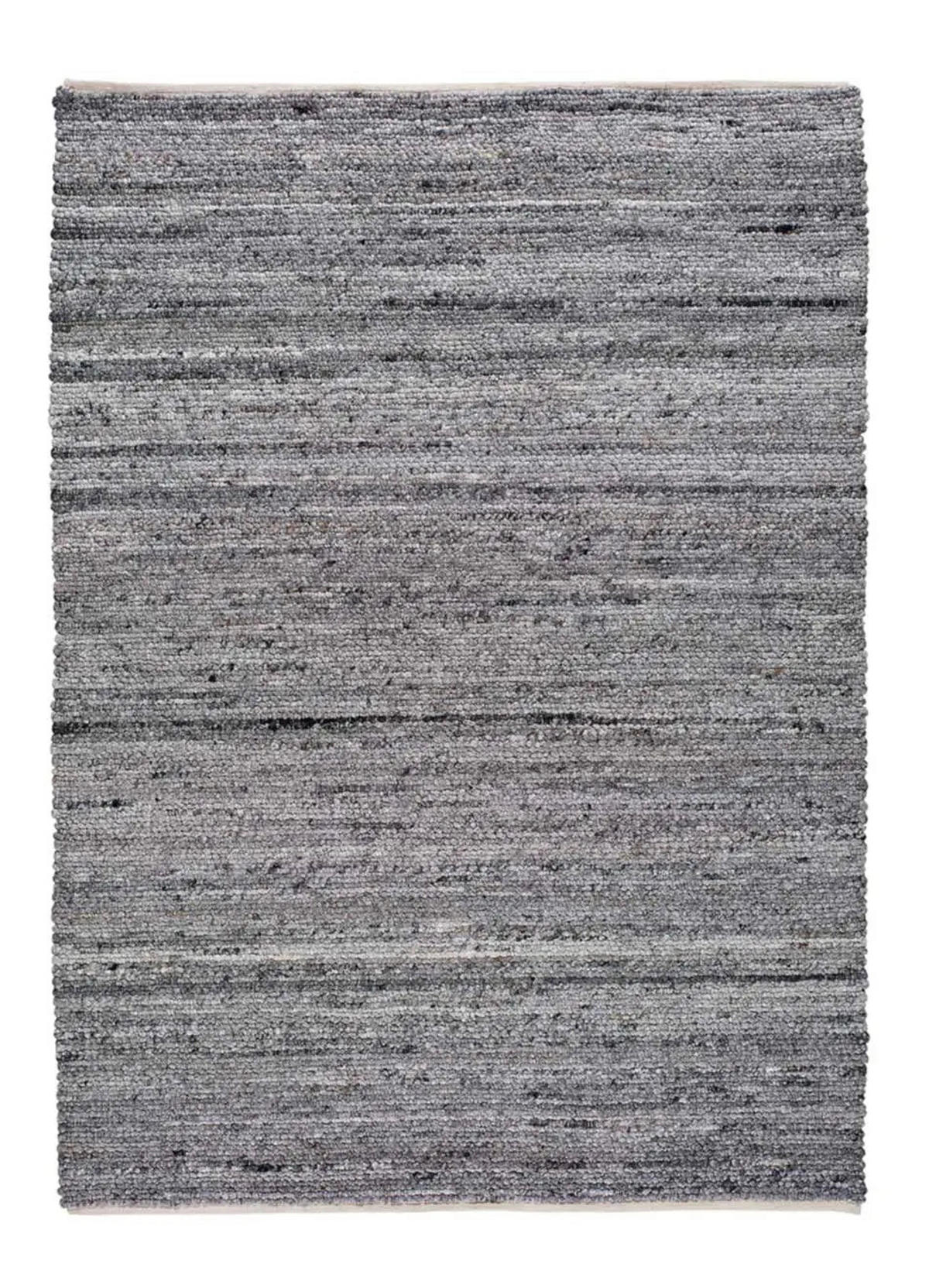 HANDWEBTEPPICH Grau Cinder 60/110 cm - Grau, Textil (60/110cm) - Atticgo