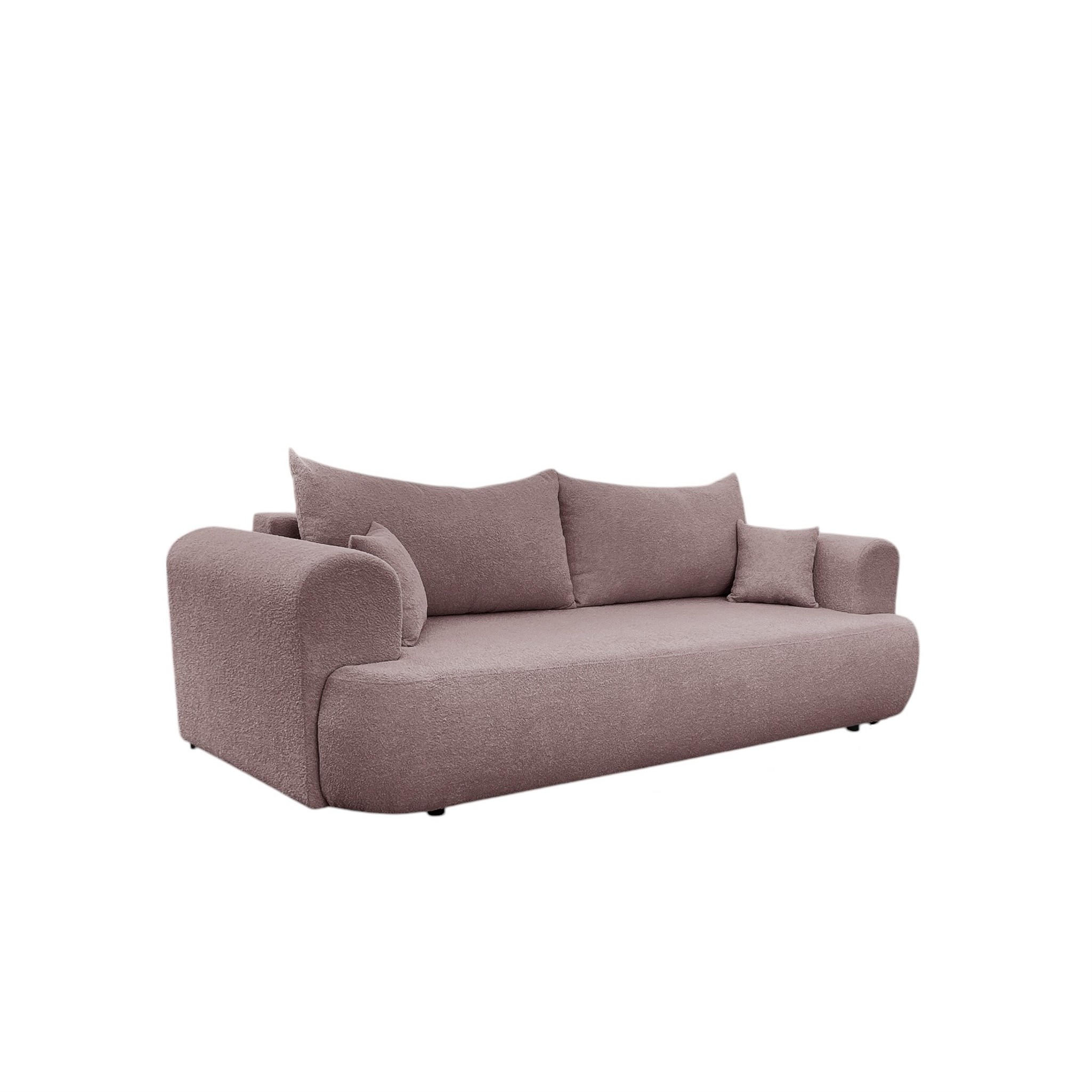Fun Möbel Schlafsofa Altrosa 240x78x110 cm