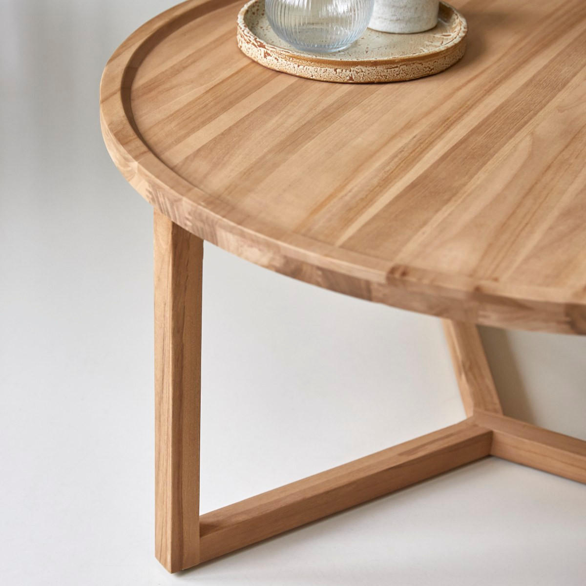 COUCHTISCH Ana Natur aus Teak - Naturfarben, Holz (90/90/45cm) - Tikamoon