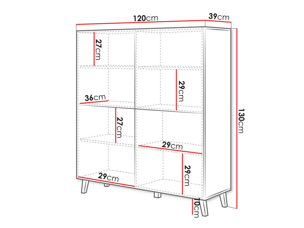 HIGHBOARD Phuket 120 - Schwarz/Weiß, Holzwerkstoff/Kunststoff (120/130/39cm) - MIRJAN24