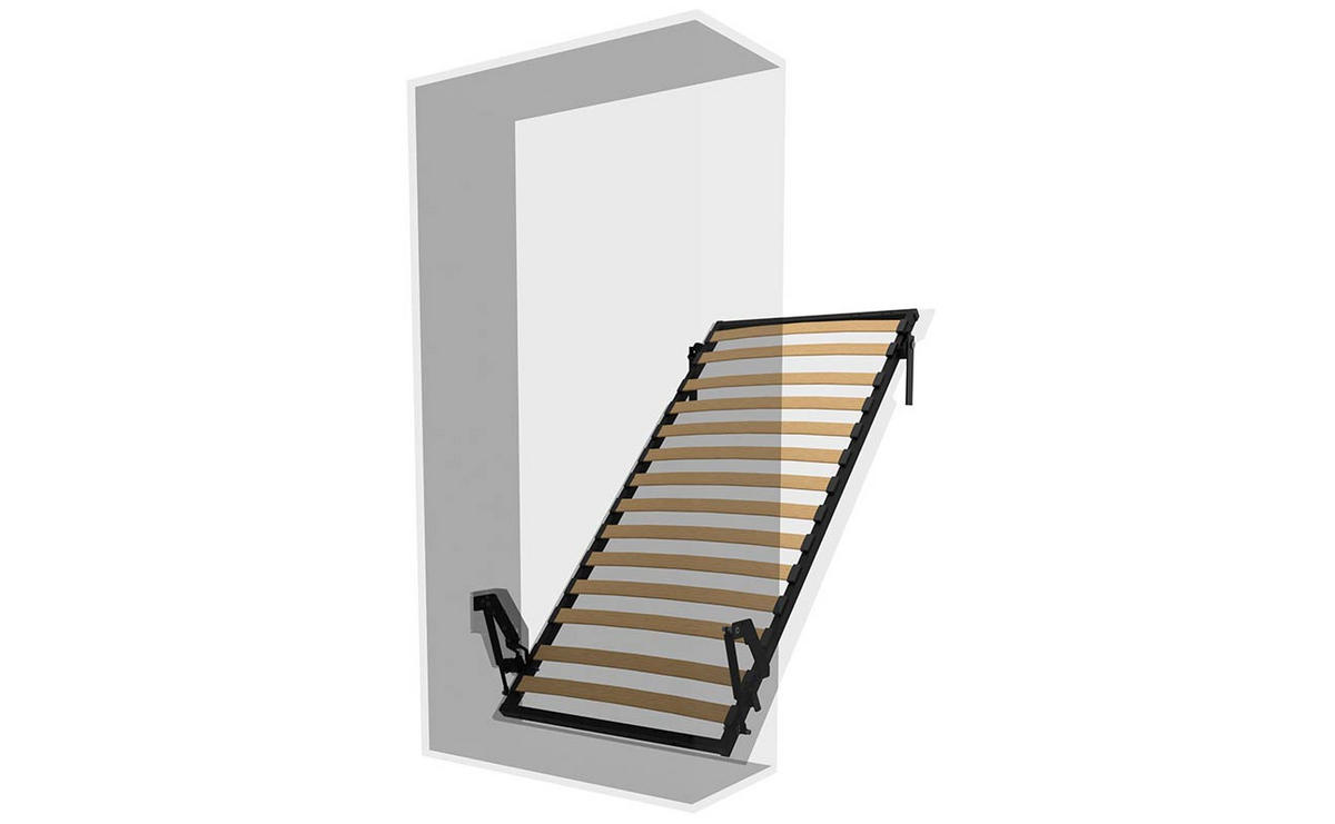 SCHRANKBETT Morphy Einbaubares 96x190 Vertikal - Weiß, Holz (96/190cm) - WallBedKing