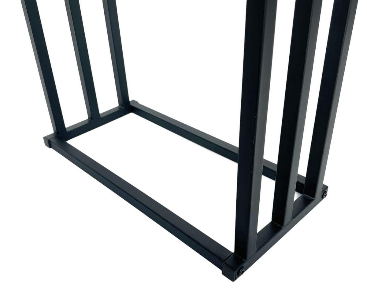 HANDTUCHHALTER Stehend Schwarz Handtuchständer Freistehend - Schwarz, Metall (45/84/21cm) - DanDiBo
