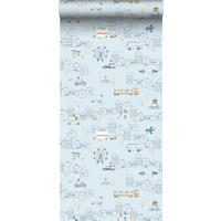 TAPETE Autos 53 cm x 10 m - Blau, Papier (53/0.1cm) - Sanders & Sanders