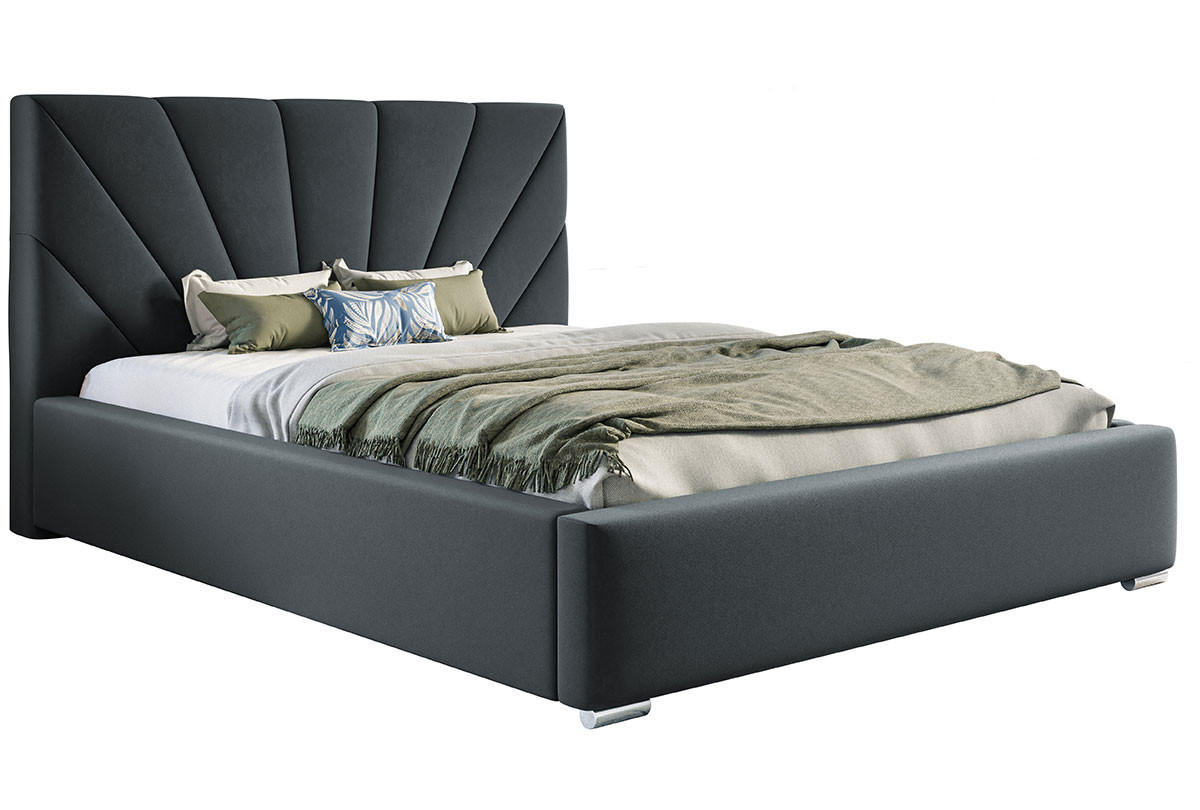 BETT Grafit BEN 9 180x200 cm - Graphitfarben, Textil (180/200cm) - Sepro Meble