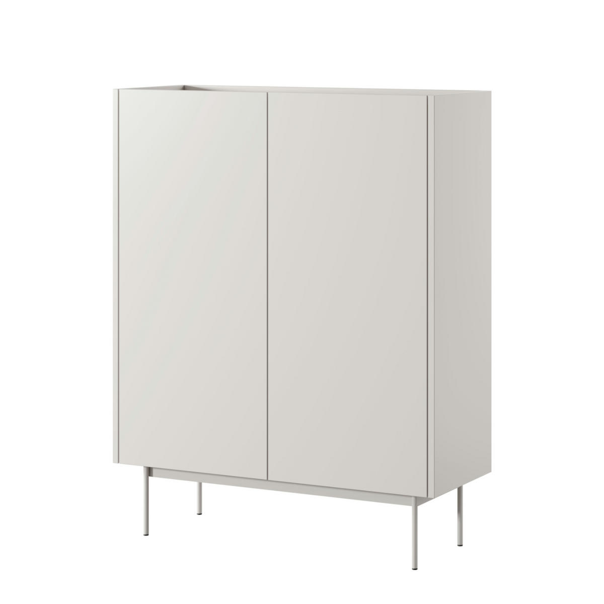 SIDEBOARD KELOWNA KOM2-2D System der leisen Schließung der Fronten, Kaschmir - Kaschmir, Holzwerkstoff/Kunststoff (97/122/37cm) - Komodee